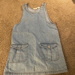 Baby Doll Mini Overall Light Jean Dress